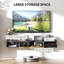 HOMCOM 120 cm Floating TV Unit with Storage Entertainment Media Console Grey