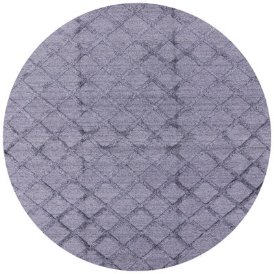 Tapis mauve à motif géométrique Meltem