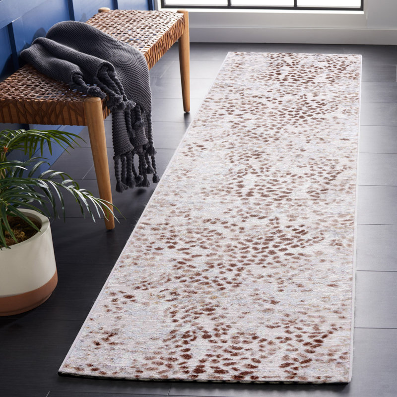 Tapis beige / brun Palma 308, Tapis de couloir 2 pi 2 po x 9 pi