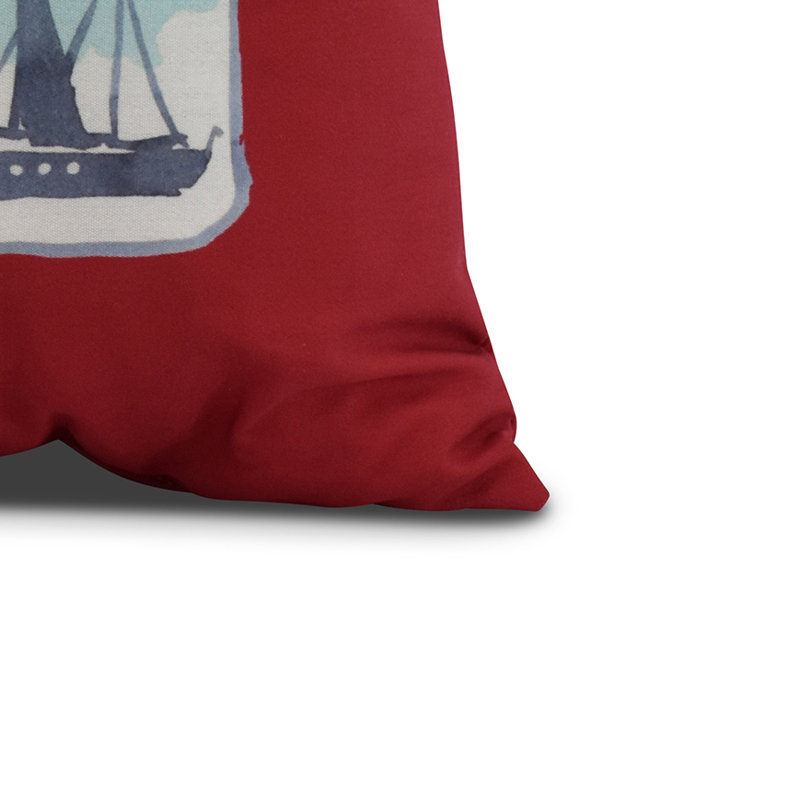 Nantucket Reversible Throw Pillow, Red, 26" x 26"