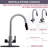 4 in 1 Single Handle Kitchen Faucet with Push Button Dual Spray Mode Pull Down Nozzle Head-59881567
