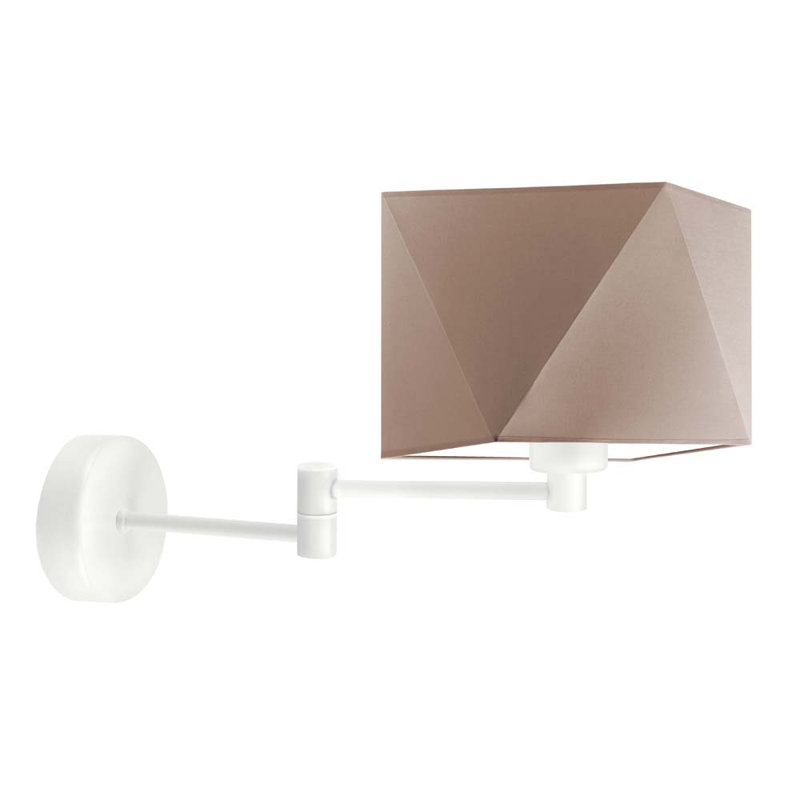 Ayannah Armed Sconce, White, Beige