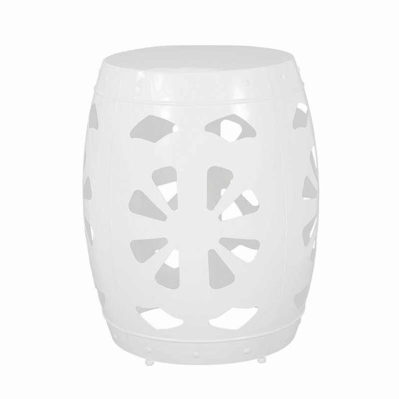 Table de bout en métal - Grand, Blanc