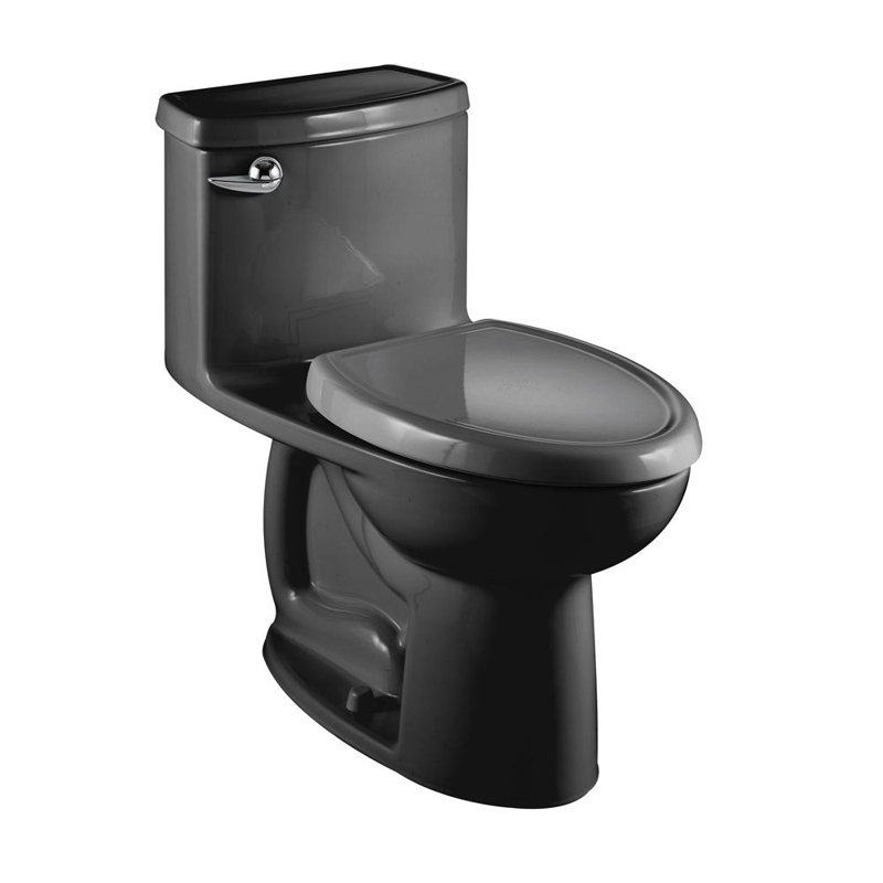 American Standard Compact Cadet 3 Flowise 4 Toilet with Seat Elongated Chair Height, Black