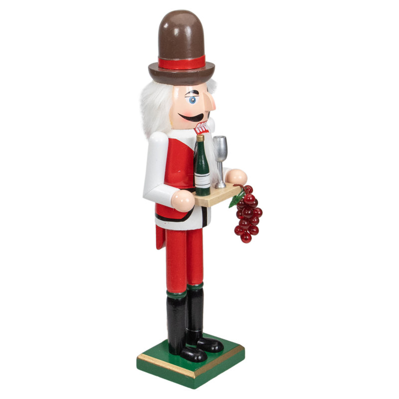 15" Red and White Grapes Winemaker Christmas Nutcracker
