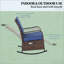 Fauteuil inclinable d'extérieur berçant en rotin avec coussins, chaise berçante de patio réglable