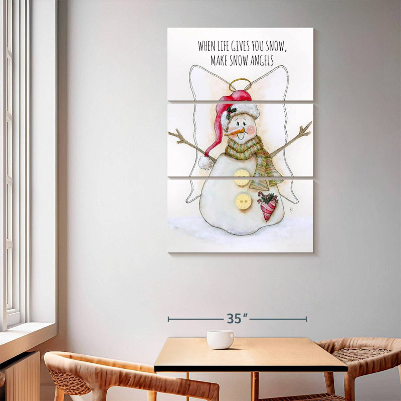 Ange bonhomme de neige Lelend, H 65 po x l 42 po