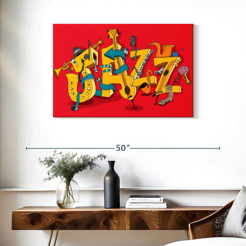Abarca Cartoon Jazz Typography, 24" H x 36" W