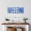 Ensemble de 3 carreaux de céramique baroque bleu sur toile-946144172