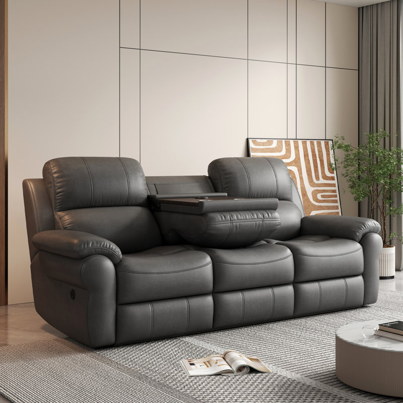 Canapé inclinable électrique Slocum avec table rabattable et port USB