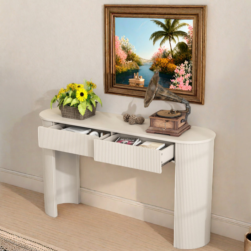 Modern Console Table With 2 Drawers