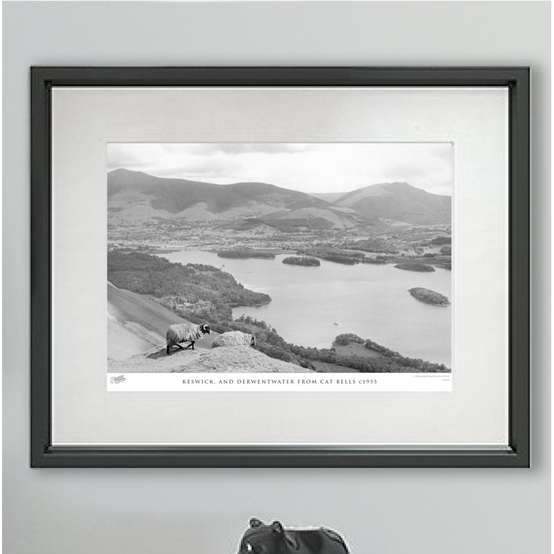 Keswick, And Derwentwater From Cat Bells C1955 by Francis Frith - Single Picture Frame Print, 45cm H x 60cm W x 2.3cm D