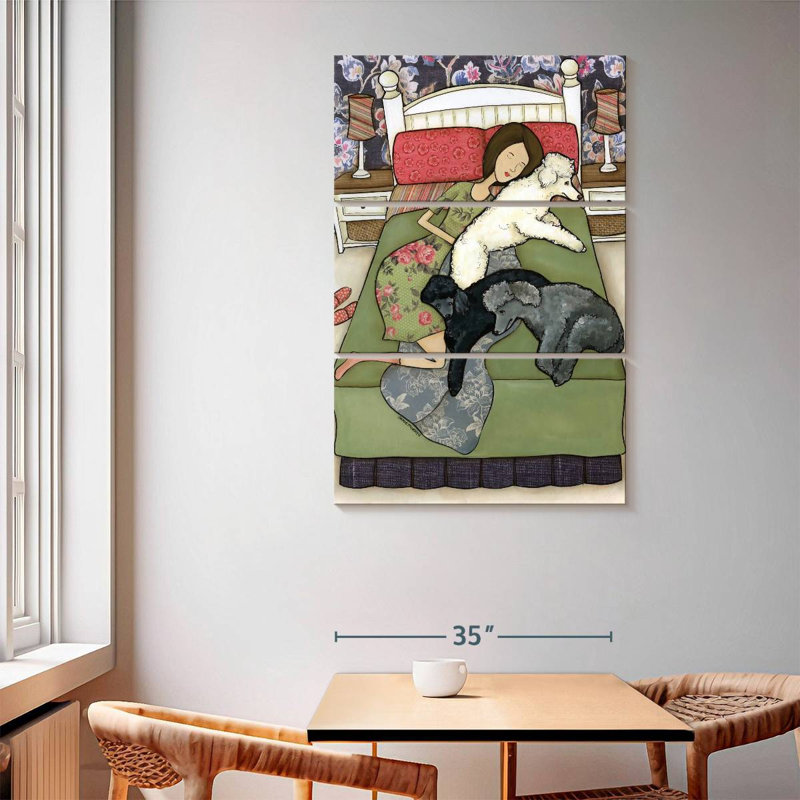 Brampt Napping Poodles, 65" H x 42" W