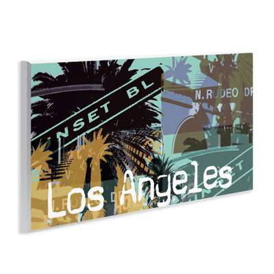 «Los Angeles Travel Collage Wall Art» par Jan Weiss