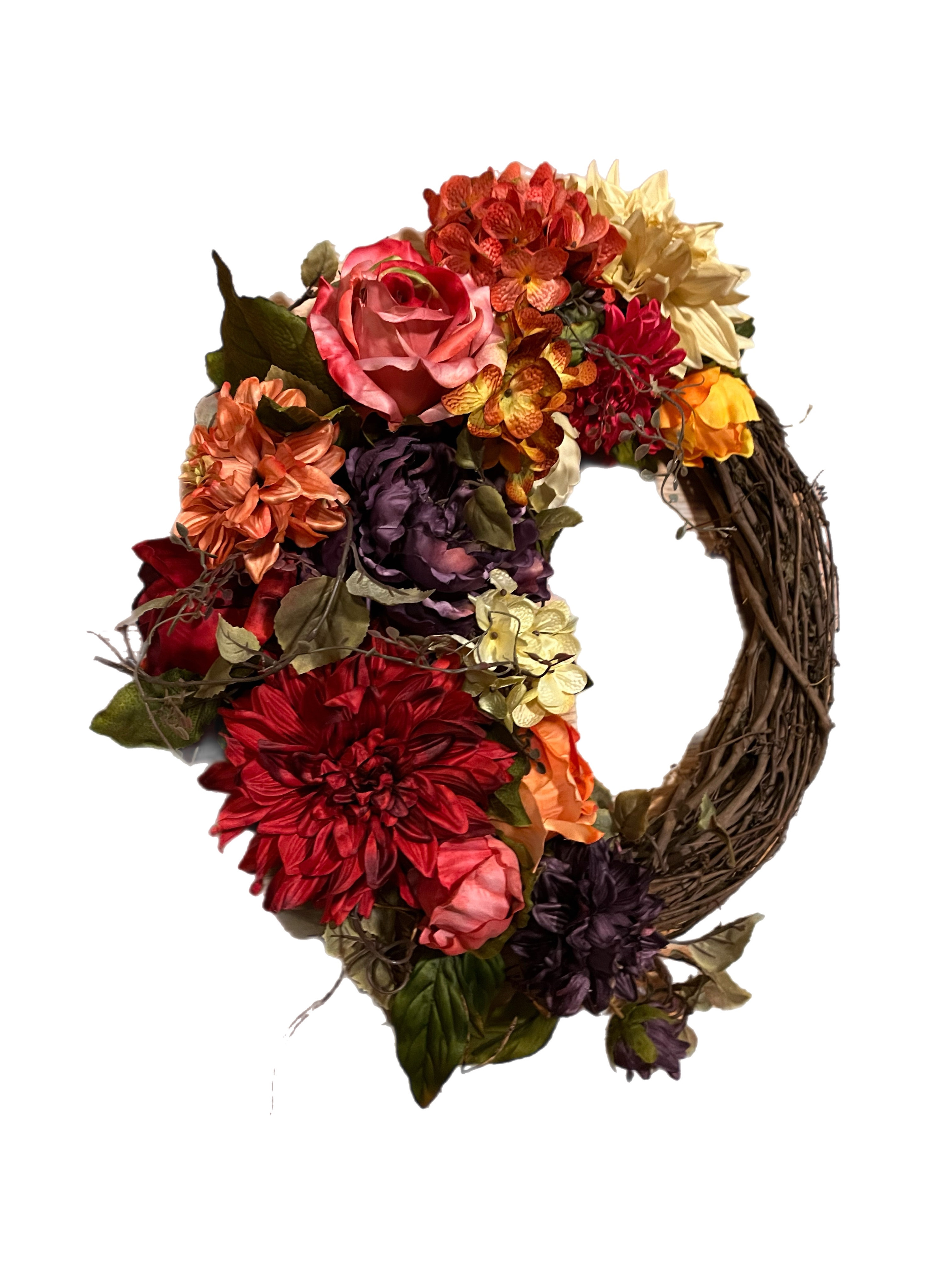 Primrue Spring Wreath Primrue Spring All Season Wreath Floral Peony Hydrangea In Outdoor ...
