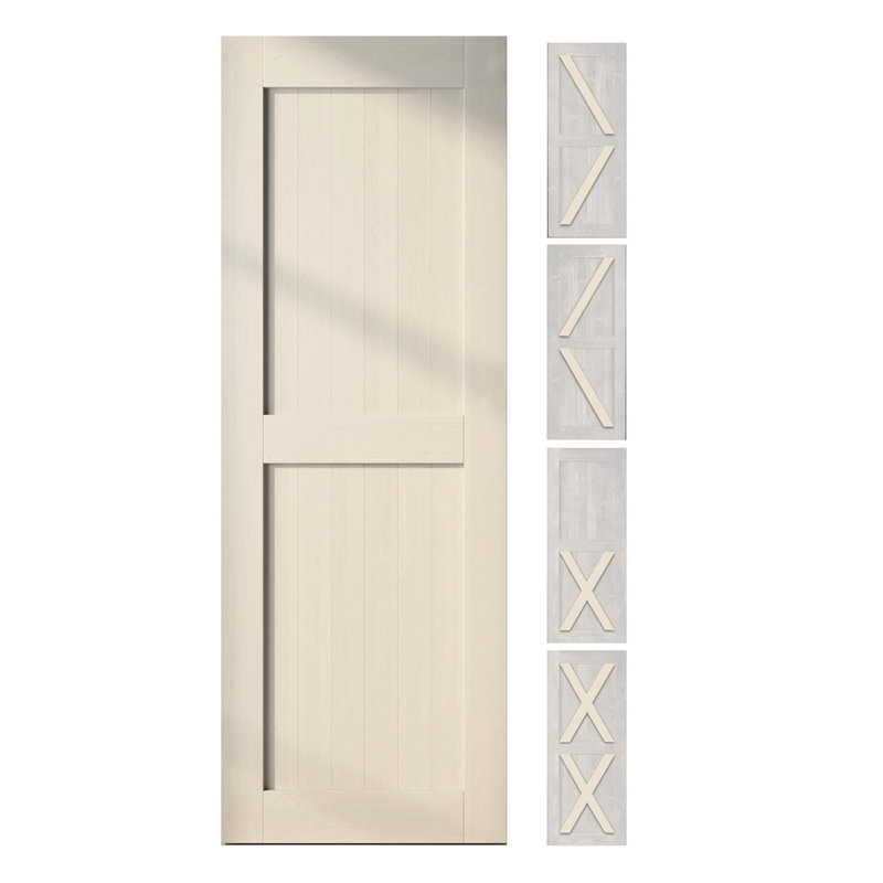 96 po de hauteur 5-en-1 Design Tinsmith gris couleur bois de pin massif fini / non assemblé une porte seulement