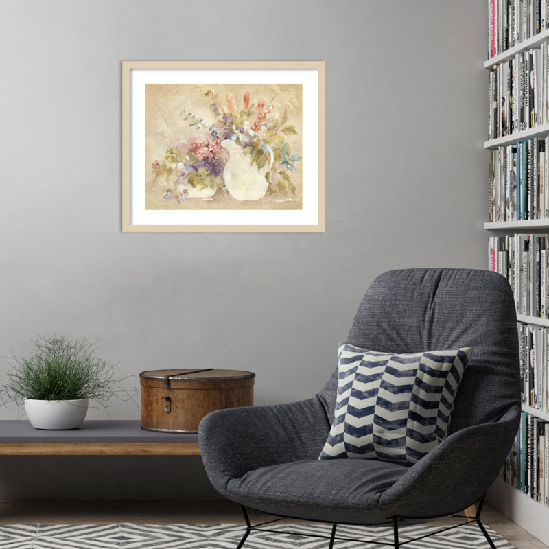«Cascading Floral II» par Cheri Blum, impression sur bois encadrée, H 21 po x l 25 po