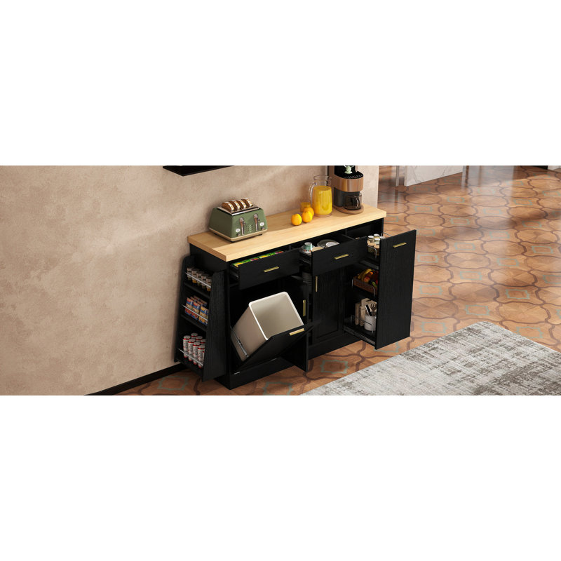 Multi-Functional Storage Sideboard, Black