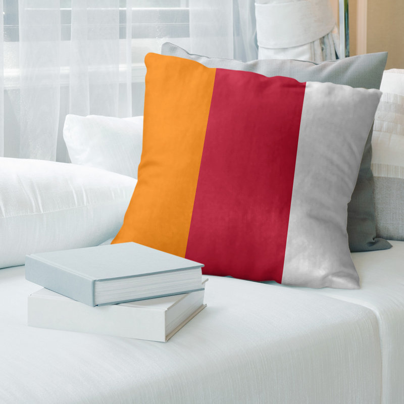 Housse de coussin, 14 po x 14 po, Rouge, Faux lin