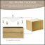 Meuble-lavabo flottant de 42 pouces avec lavabo, rangement mural moderne pour salles de bain sans encombrement