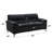 Eilene 83" Loveseat, Black Top Grain Leather