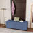 55.3 Inch Blue Linen Storage Ottoman Entryway Bench: Stylish, Functional, And Versatile Storage Solution