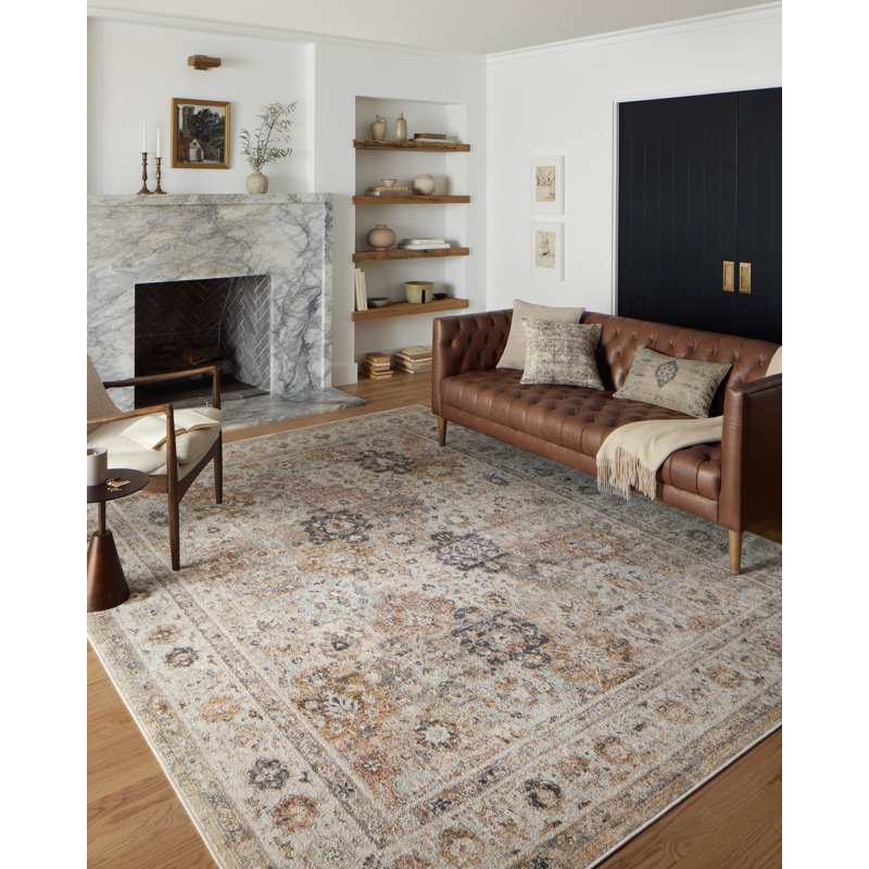 Tapis oriental en polypropylène tissé à la machine Monroe, Rectangle 5 pi 3 po x 7 pi 9 po