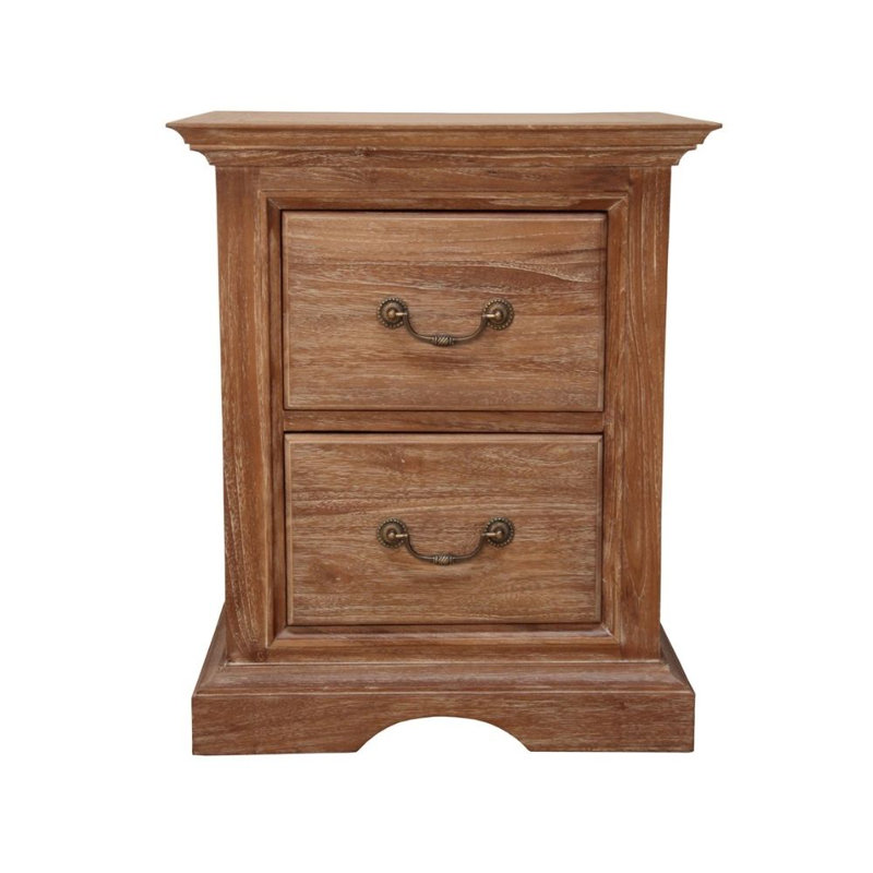 Hopkint 50cm W Solid Wood Bedside Table