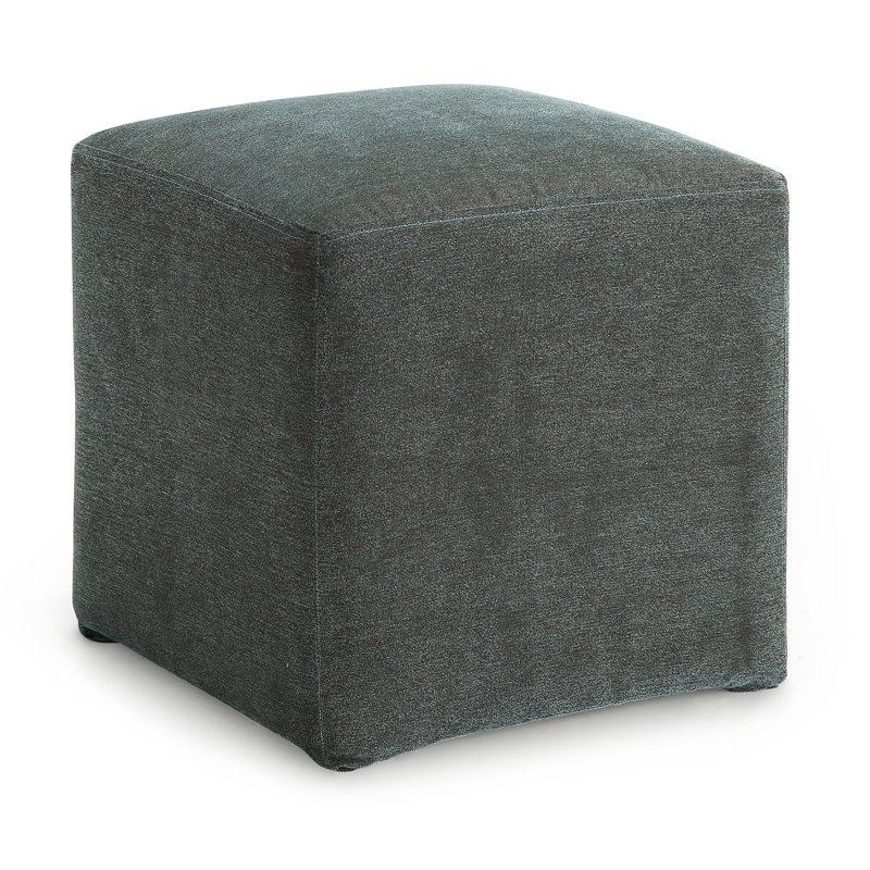Joan Upholstered Ottoman, Blue / Gray