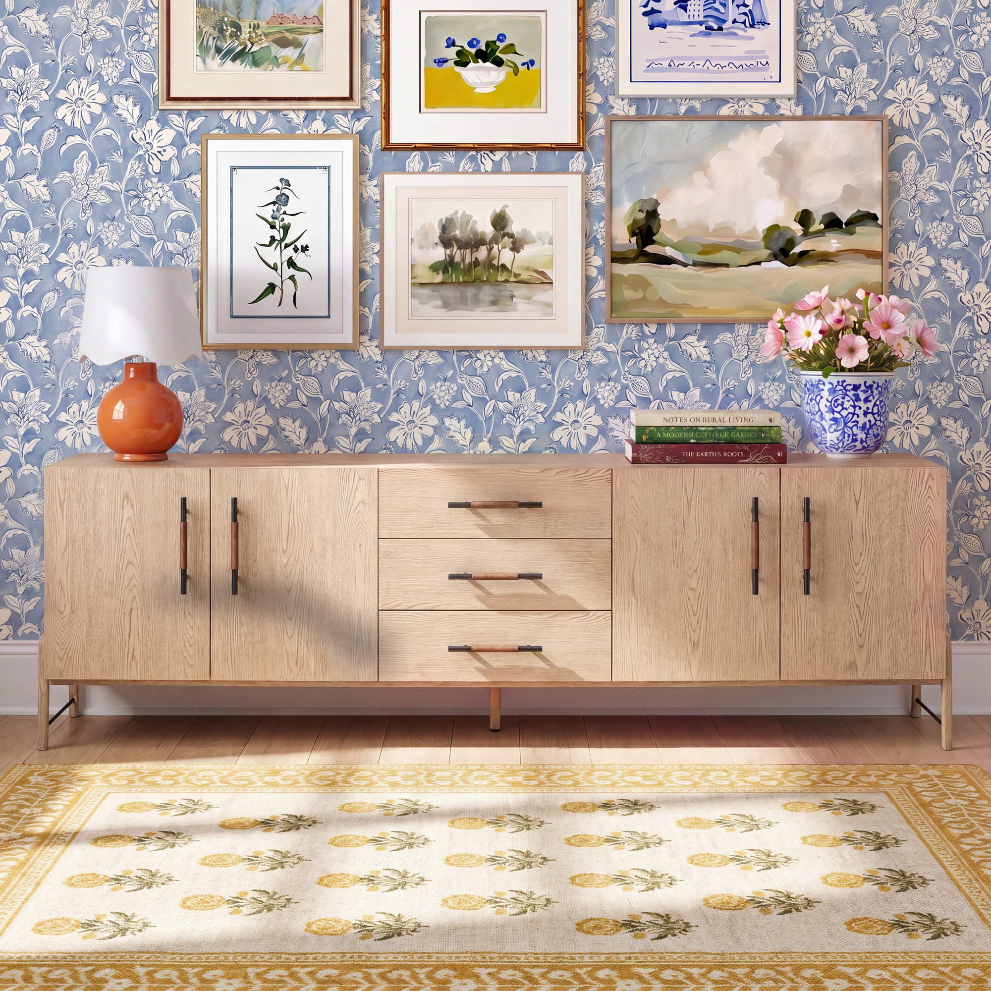 Karsten 94" Media Console, Natural
