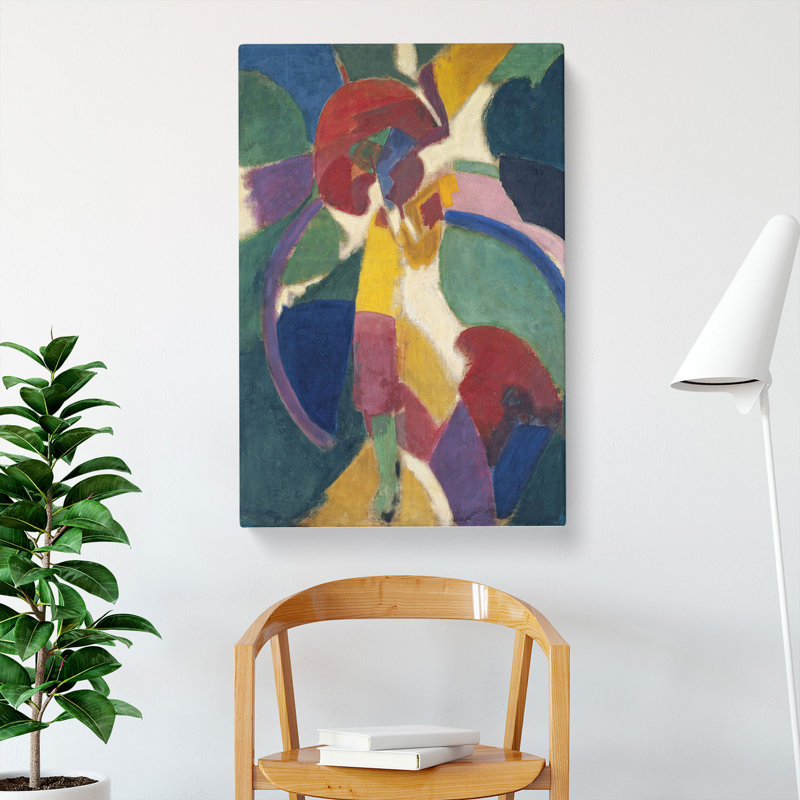 Woman With A Parasol by Robert Delaunay - Wrapped Canvas Painting, 50cm H x 35cm W x 3cm D