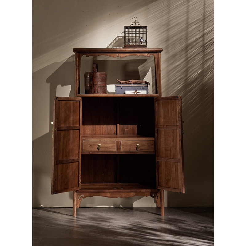 Nouveau meuble d'appoint de coin arrondi de style chinois