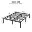 Structure de lit en métal Structure de lit plateforme simple sans sommier, structure robuste et robuste-1131097108