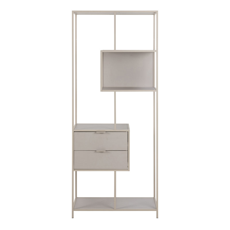 Barbuto 185cm H x 77cm W Metal Standard Bookcase