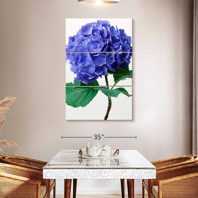 Fleurs d'hortensia bleu Harnek, H 32 po x l 20 po