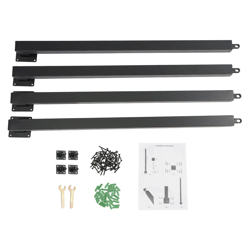 Square Stair Baluster Posts (3.15*3.15*37.4In), Black