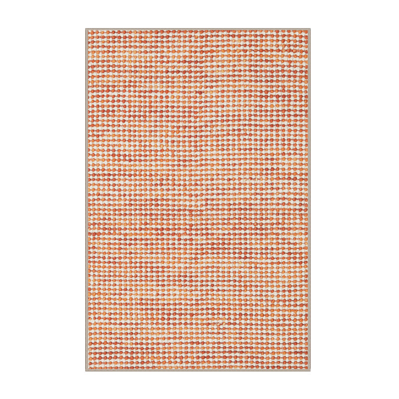Tapis abstrait rouge / beige, Rectangle 7 pi x 9 pi