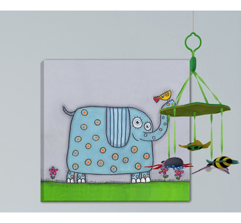 «Elephant», reproduction sur toile tendue, H 32 po x l 32 po x P 1,5 po