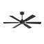  Ventilateur de plafond noir moderne 52 po sans télécommande avec télécommande pour chambre à coucher ou salon Cissline