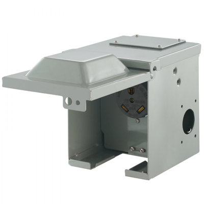 Boîtier de prise de courant pour véhicule récréatif de 30 ampères, 125/250 volts, boîte de récréation extérieure verrouillable et verrouillable, panneau électrique résistant aux intempéries NEMA TT-30R, pour camping-car, caravane, testé selon