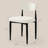 Modern White Chenille Fabric Accent Armless Chair With Gold Metal Frame-1543838178
