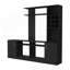 Meuble audio-vidéo vibrant pour téléviseur de 78 po ou plus, armoire à deux portes, espaces de rangement, six tablettes extérieures