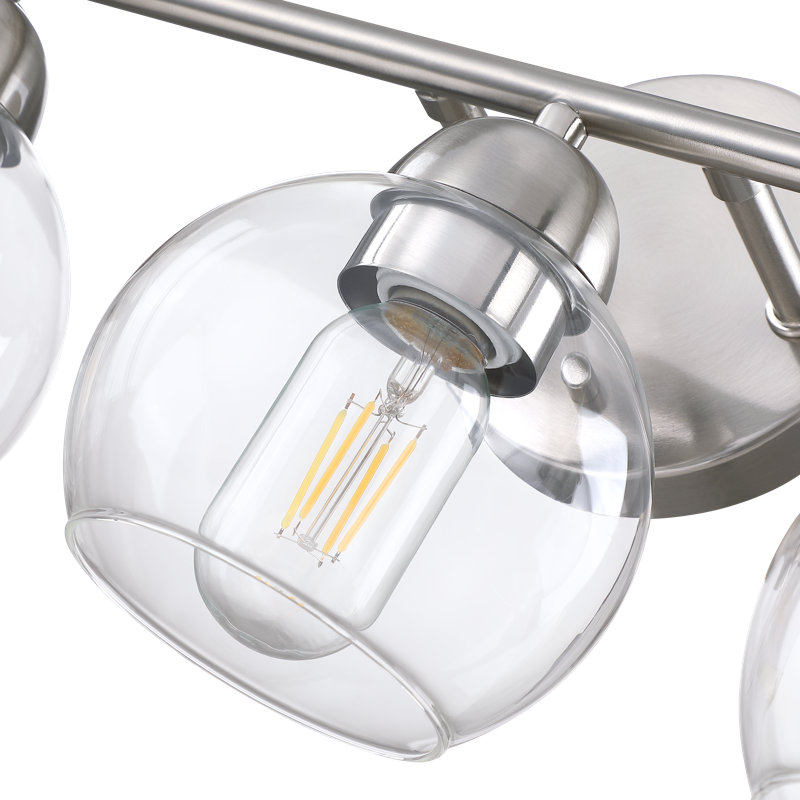 3 - Light Dimmable Vanity Light, Brushed Nickel