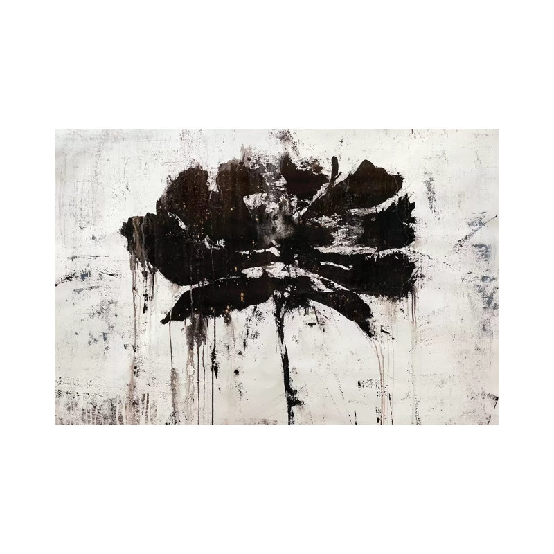 Black Rain by Julian Spencer - Painting, Wrapped Canvas, No Mat, 8" H x 12" W x 0.75" D