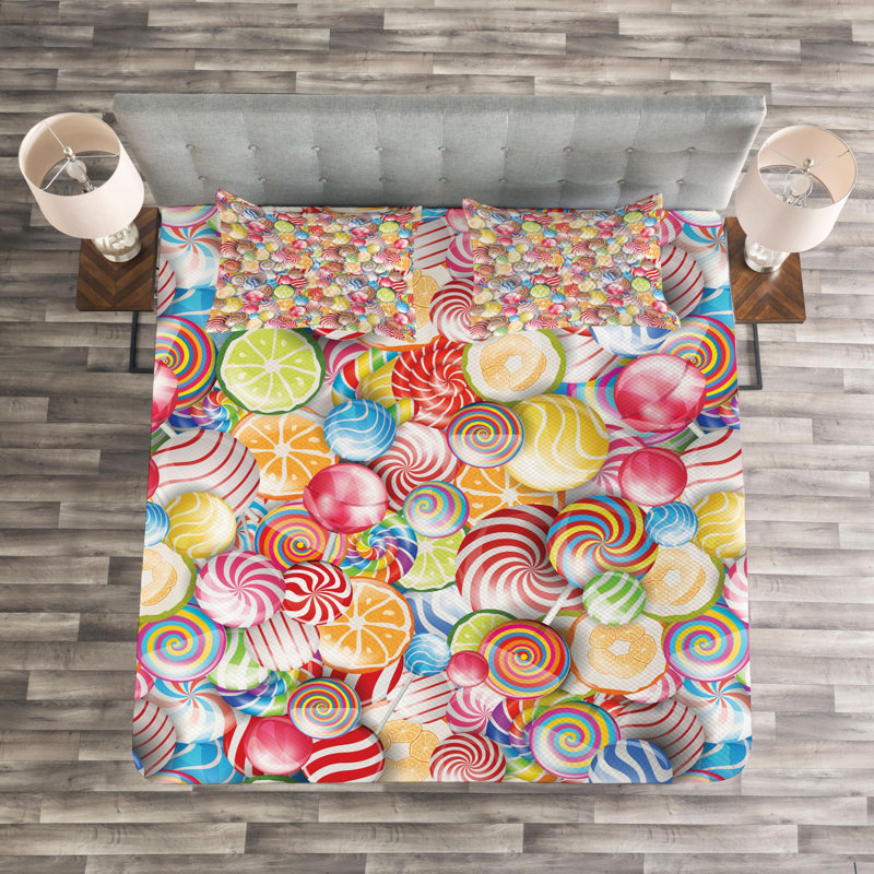 Modern & Contemporary Polyester Coverlet, Queen Coverlet + 2 Shams