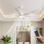 Grand ventilateur de plafond moderne de 66 po avec 6 pales en ABS, moteur à courant continu réversible, lumière DEL 3 couleurs et télécommande-1016110139-1016110138