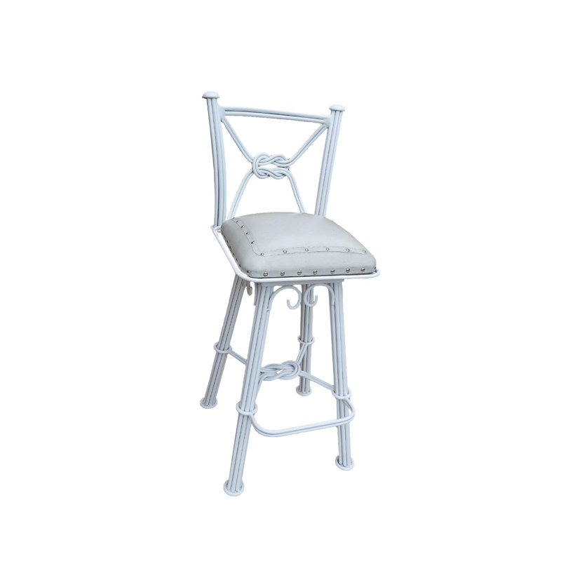 Tabouret de bar pivotant 30 po Cornealius, Blanc