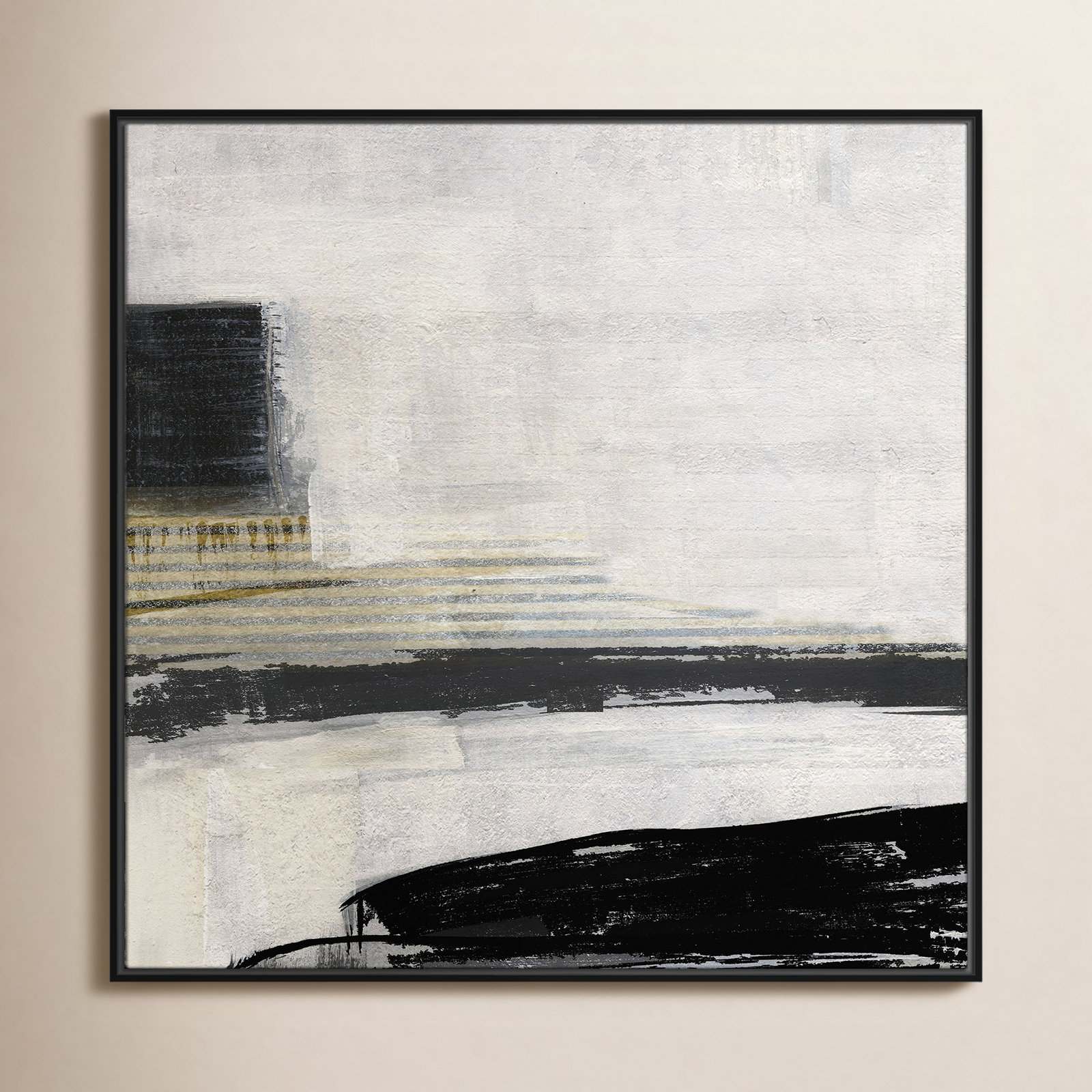 La Bande I Print by Sally Swatland, Black, 37.5" H x 37.5" W