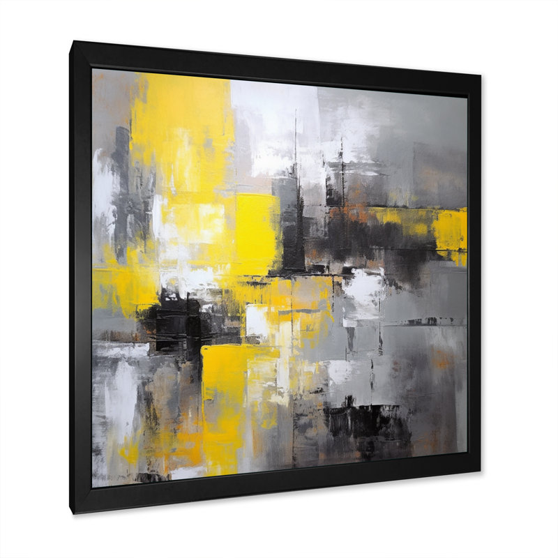 Romana Abstracted Pou Percepts I, reproduction d'art sur toile, H 16 po x l 16 po x P 1 po, Cadre photo noir