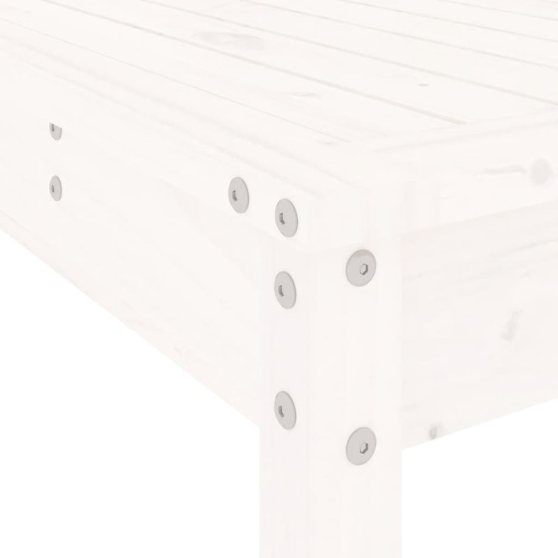 Addyline 12 - Person Wood Patio Dining Set with Rectangular Table, White
